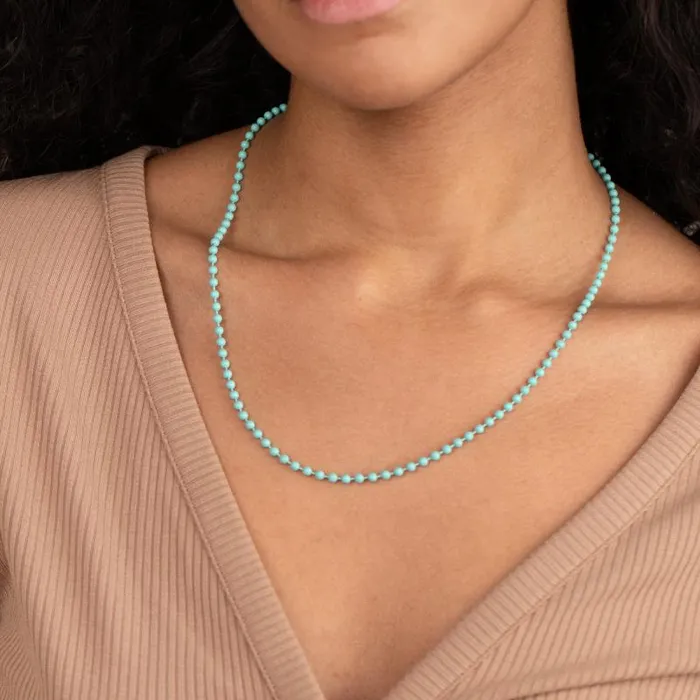 Necklaces Women Alex And Ani Ball Chain Necklace Turquoise Cerakote Turquoise