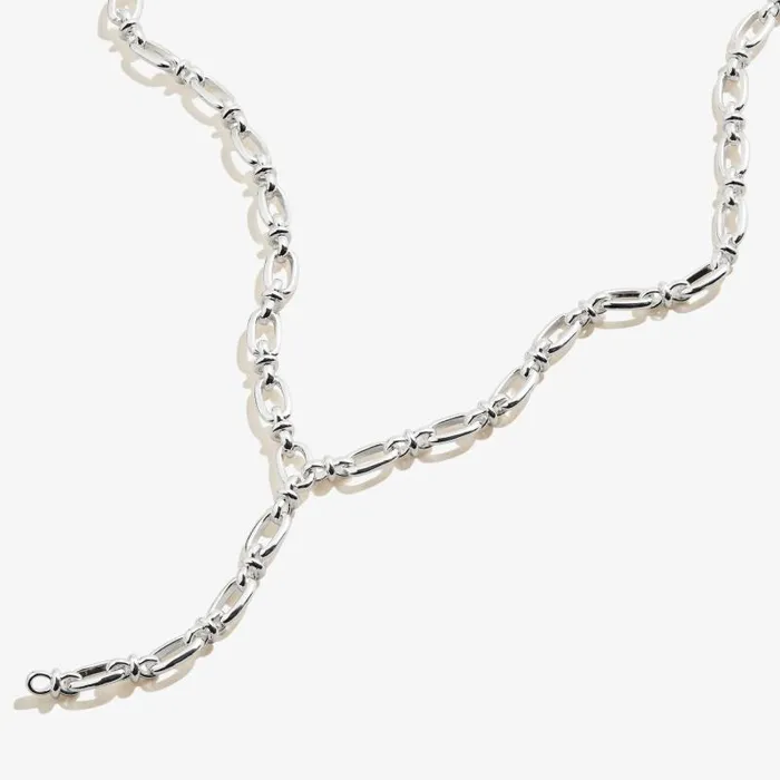 Necklaces Women Alex And Ani Charm Station Paperclip Chain Y Necklace 20039039 Shiny Silver