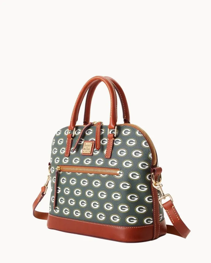 NFL Packers Domed Zip Satchel Packers Women Dooney and Bourke Satchels NFL Packers Domed Zip Satchel Packers Women Dooney and Bourke Satchels
