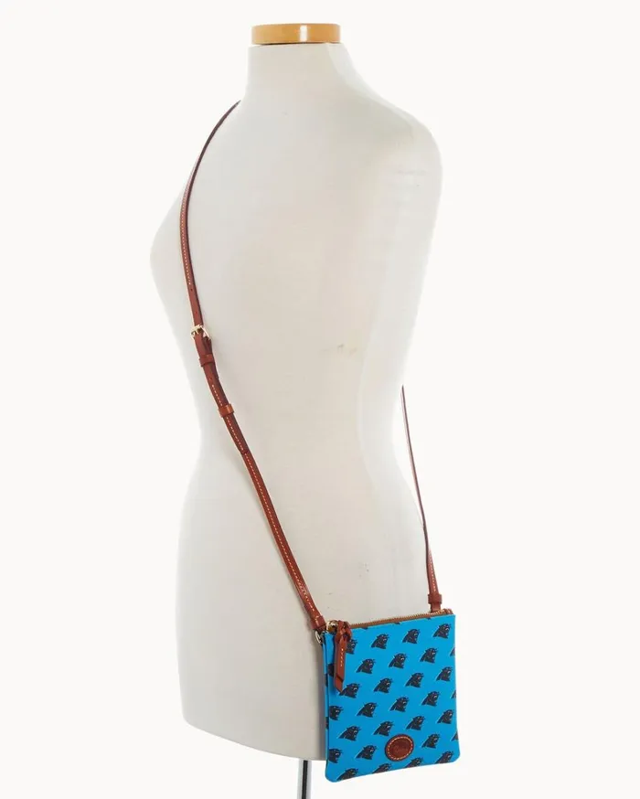 NFL Panthers Small North South Top Zip Crossbody Panthers Women Dooney and Bourke Crossbodies NFL Panthers Small North South Top Zip Crossbody Panthers Women Dooney and Bourke Crossbodies