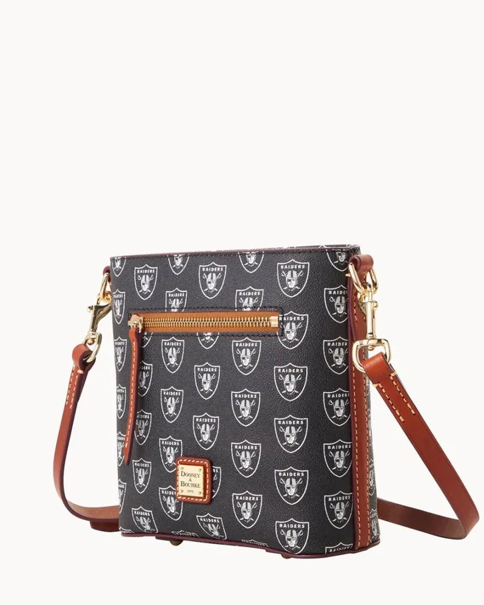 NFL Raiders Small Zip Crossbody Raiders Women Dooney and Bourke Crossbodies NFL Raiders Small Zip Crossbody Raiders Women Dooney and Bourke Crossbodies
