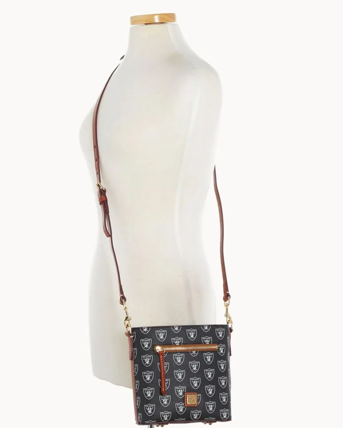 NFL Raiders Small Zip Crossbody Raiders Women Dooney and Bourke Crossbodies NFL Raiders Small Zip Crossbody Raiders Women Dooney and Bourke Crossbodies