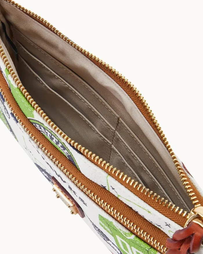 NFL Seahawks Double Zip Wristlet Seattle Seahawks Women Dooney and Bourke Wallets NFL Seahawks Double Zip Wristlet Seattle Seahawks Women Dooney and Bourke Wallets