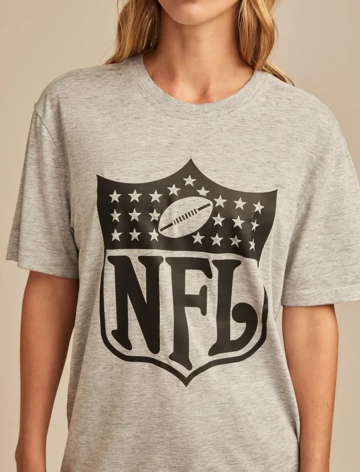 Nfl Shield Heather Greyyellow Women Lucky Brand Graphic Tees