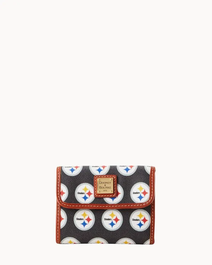 NFL Steelers Flap Credit Card Wallet Steelers Women Dooney and Bourke Wallets NFL Steelers Flap Credit Card Wallet Steelers Women Dooney and Bourke Wallets