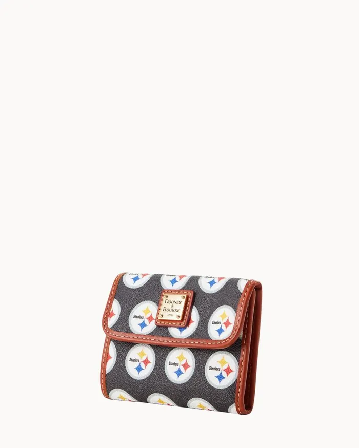 NFL Steelers Flap Credit Card Wallet Steelers Women Dooney and Bourke Wallets NFL Steelers Flap Credit Card Wallet Steelers Women Dooney and Bourke Wallets