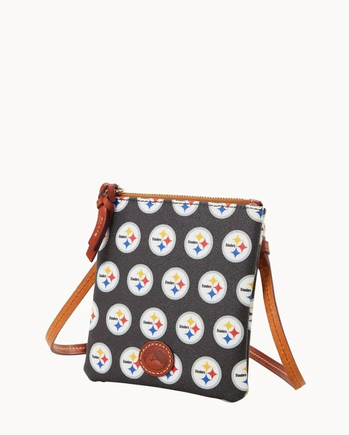 NFL Steelers Small North South Top Zip Crossbody Steelers Women Dooney and Bourke Crossbodies NFL Steelers Small North South Top Zip Crossbody Steelers Women Dooney and Bourke Crossbodies