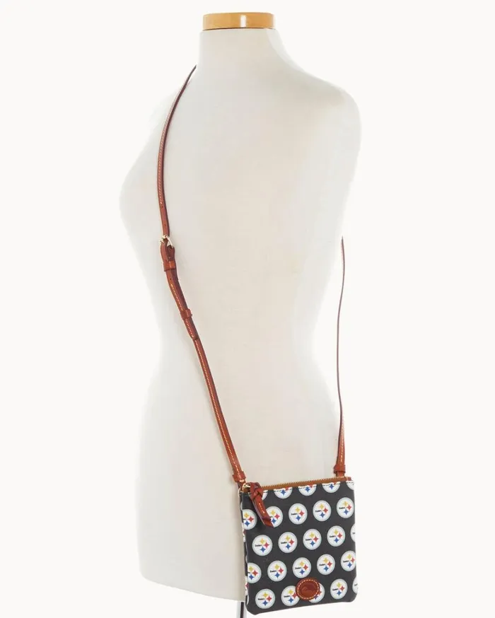 NFL Steelers Small North South Top Zip Crossbody Steelers Women Dooney and Bourke Crossbodies NFL Steelers Small North South Top Zip Crossbody Steelers Women Dooney and Bourke Crossbodies
