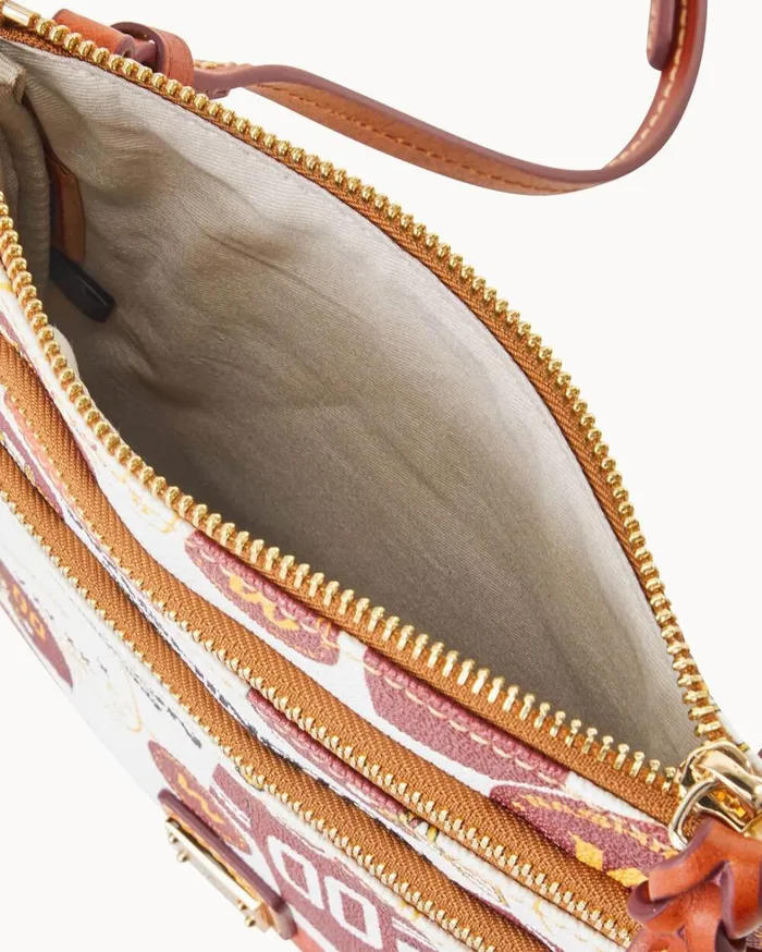 NFL Washington North South Triple Zip Crossbody Washington Women Dooney and Bourke Crossbodies NFL Washington North South Triple Zip Crossbody Washington Women Dooney and Bourke Crossbodies