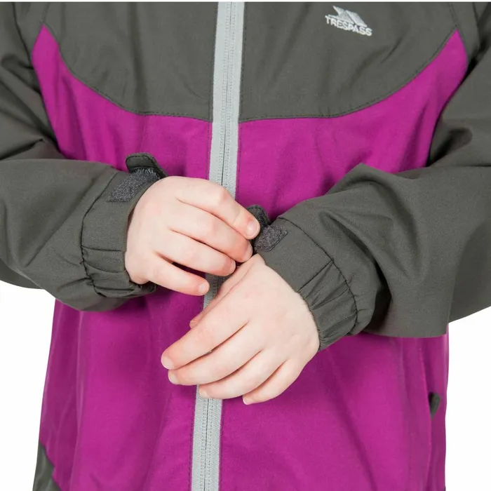 Novah Waterproof Jacket Purple Orchid Kids Trespass School Jackets