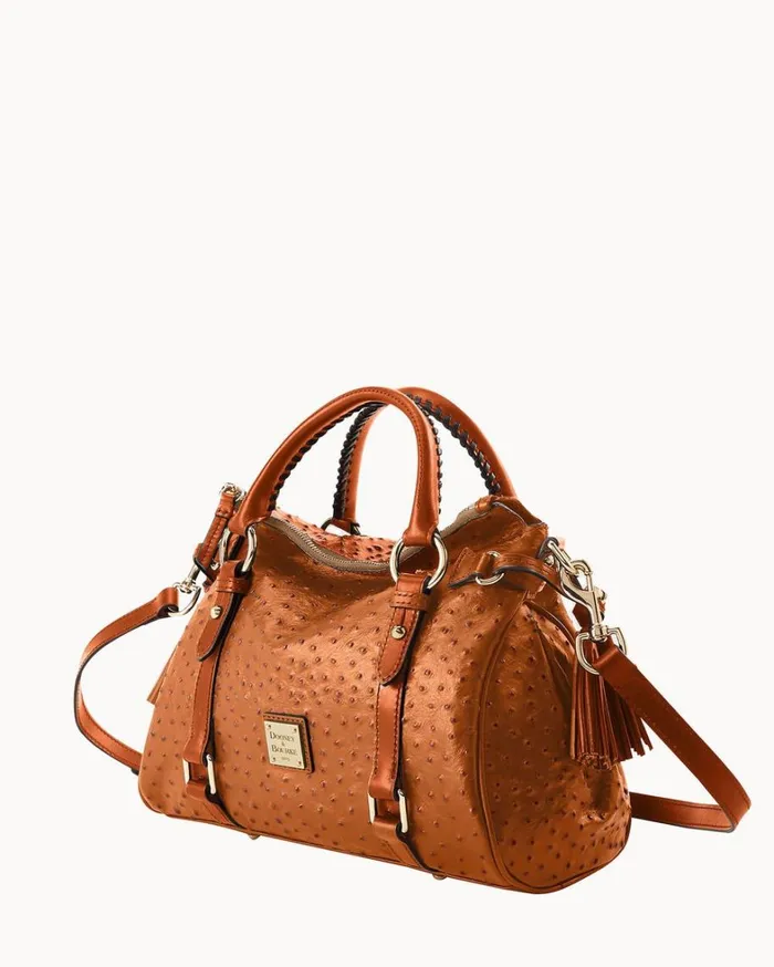 Ostrich Satchel Caramel Women Dooney and Bourke Satchels Ostrich Satchel Caramel Women Dooney and Bourke Satchels