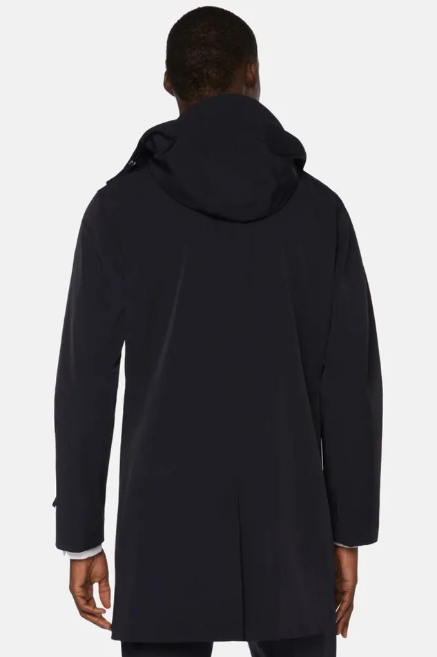 Outerwear Men Boggi Milano B Travel Technical Nylon Raincoat Navy Blue Outerwear Men Boggi Milano B Travel Technical Nylon Raincoat Navy Blue