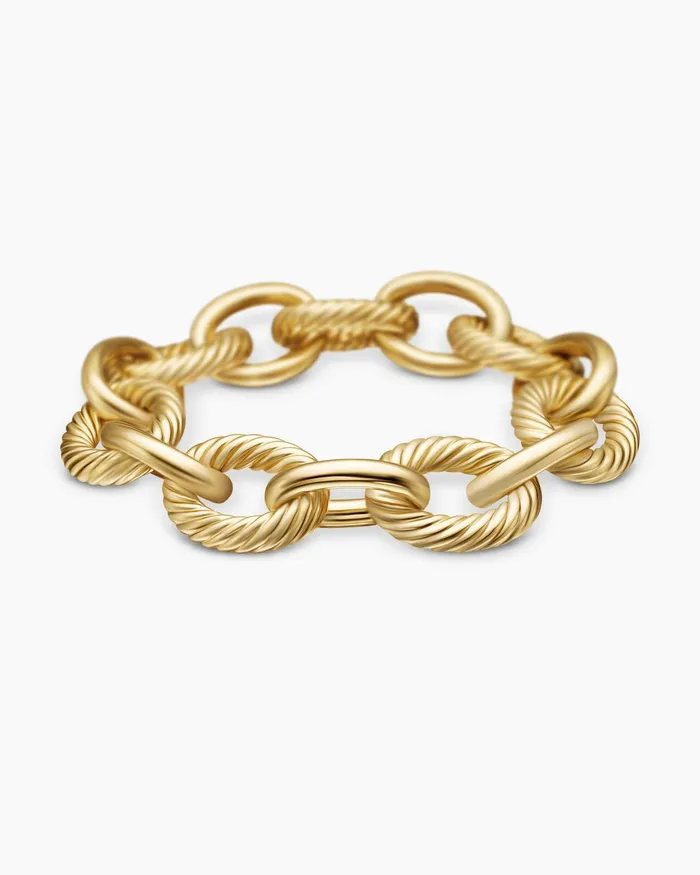Oval Link Chain Bracelet In 18K Yellow Gold 17mm Women David Yurman Chain