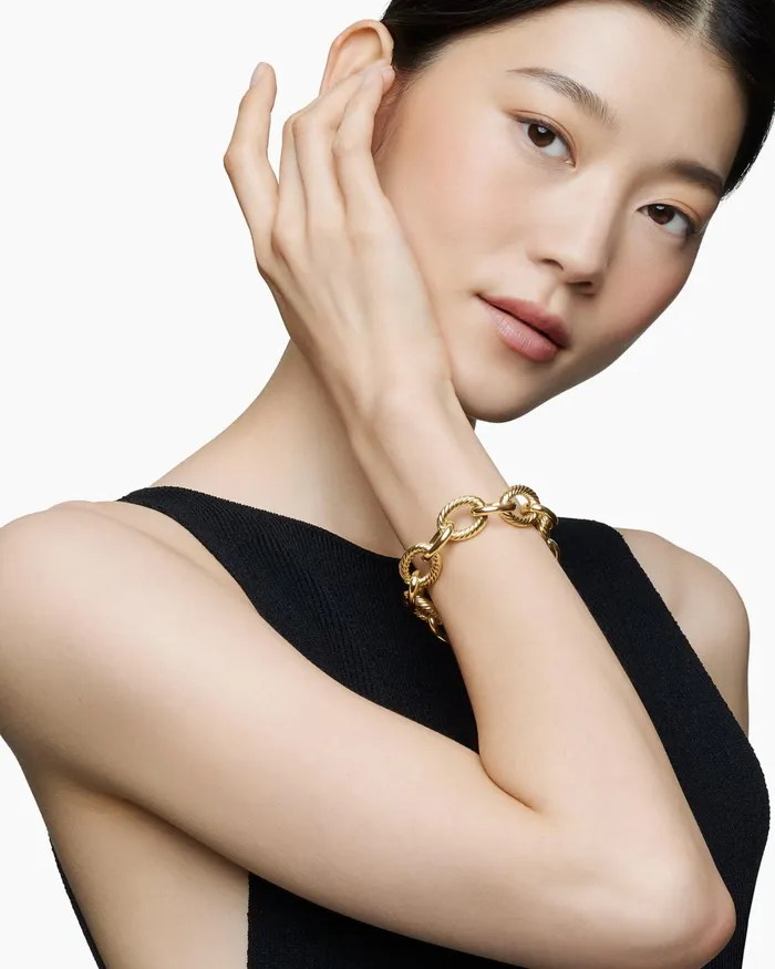 Oval Link Chain Bracelet In 18K Yellow Gold 17mm Women David Yurman Chain Oval Link Chain Bracelet In 18K Yellow Gold 17mm Women David Yurman Chain