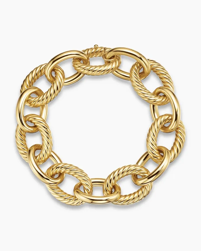 Oval Link Chain Bracelet In 18K Yellow Gold 17mm Women David Yurman Chain Oval Link Chain Bracelet In 18K Yellow Gold 17mm Women David Yurman Chain