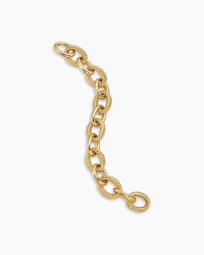 Oval Link Chain Bracelet In 18K Yellow Gold 17mm Women David Yurman Chain Oval Link Chain Bracelet In 18K Yellow Gold 17mm Women David Yurman Chain