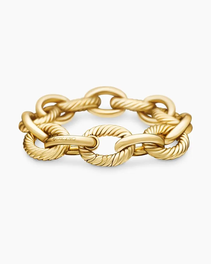 Oval Link Chain Bracelet In 18K Yellow Gold 17mm Women David Yurman Chain Oval Link Chain Bracelet In 18K Yellow Gold 17mm Women David Yurman Chain