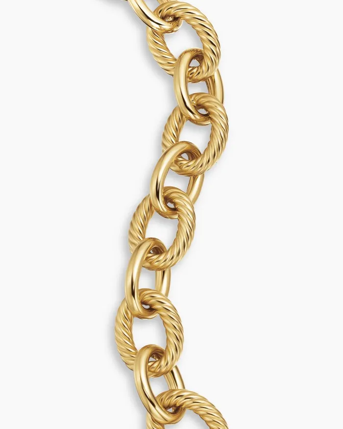 Oval Link Chain Bracelet In 18K Yellow Gold 17mm Women David Yurman Chain Oval Link Chain Bracelet In 18K Yellow Gold 17mm Women David Yurman Chain