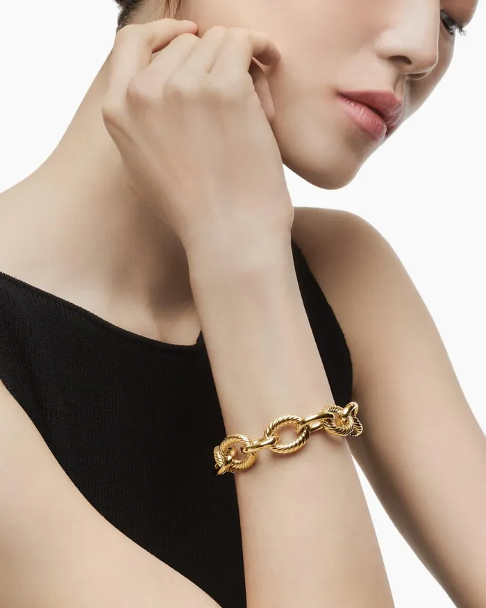Oval Link Chain Bracelet In 18K Yellow Gold 17mm Women David Yurman Chain Oval Link Chain Bracelet In 18K Yellow Gold 17mm Women David Yurman Chain