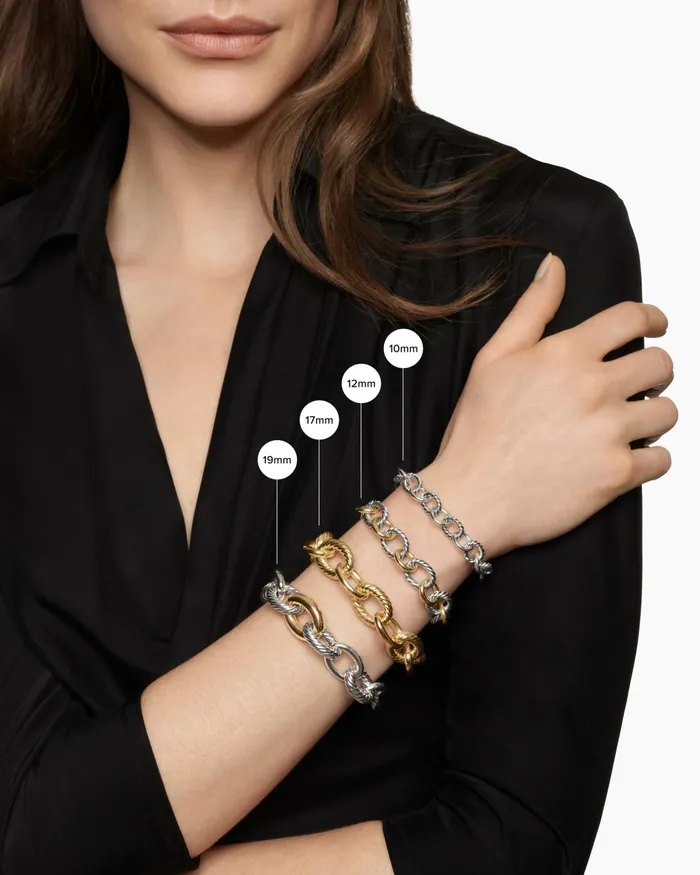 Oval Link Chain Bracelet In 18K Yellow Gold 17mm Women David Yurman Chain Oval Link Chain Bracelet In 18K Yellow Gold 17mm Women David Yurman Chain