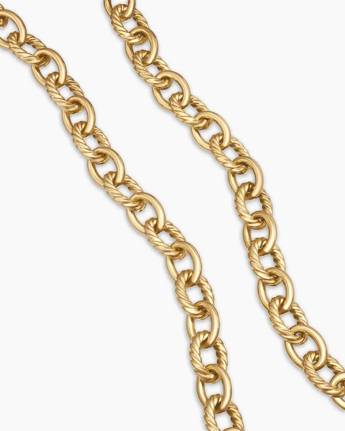 Oval Link Chain Necklace In 18K Yellow Gold 16mm Women David Yurman Chain Oval Link Chain Necklace In 18K Yellow Gold 16mm Women David Yurman Chain
