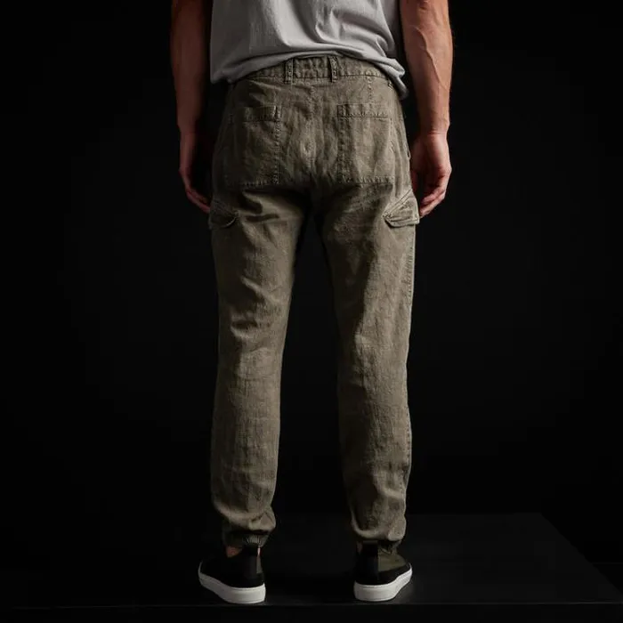 PantsDenim Men James Perse Slub Linen Cargo Pant Platoon Pigment