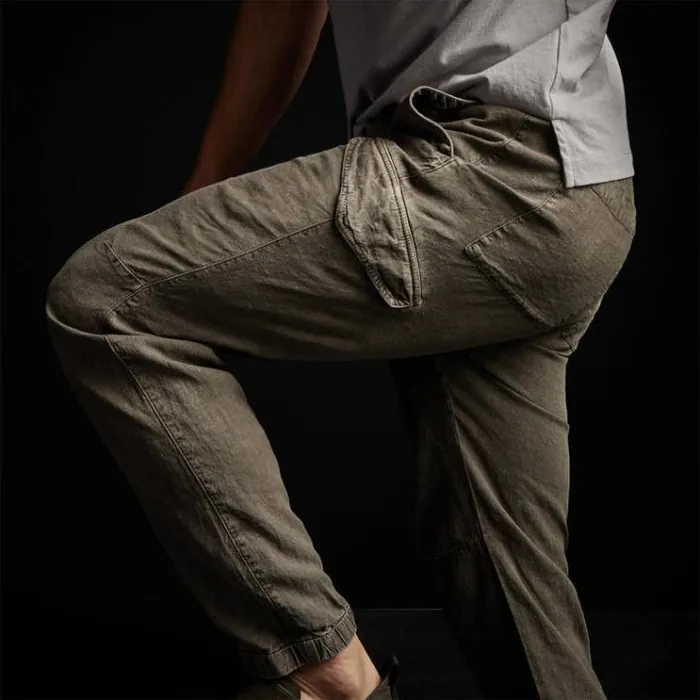 PantsDenim Men James Perse Slub Linen Cargo Pant Platoon Pigment