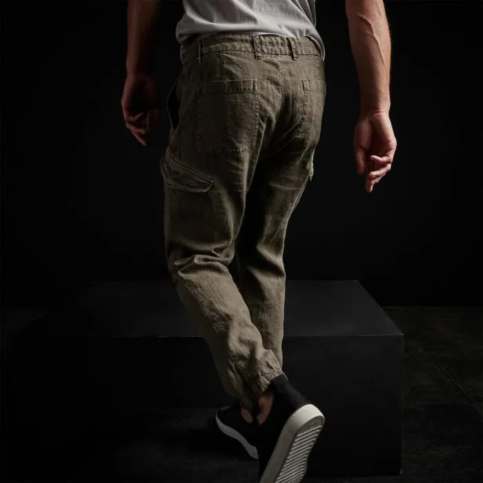 PantsDenim Men James Perse Slub Linen Cargo Pant Platoon Pigment