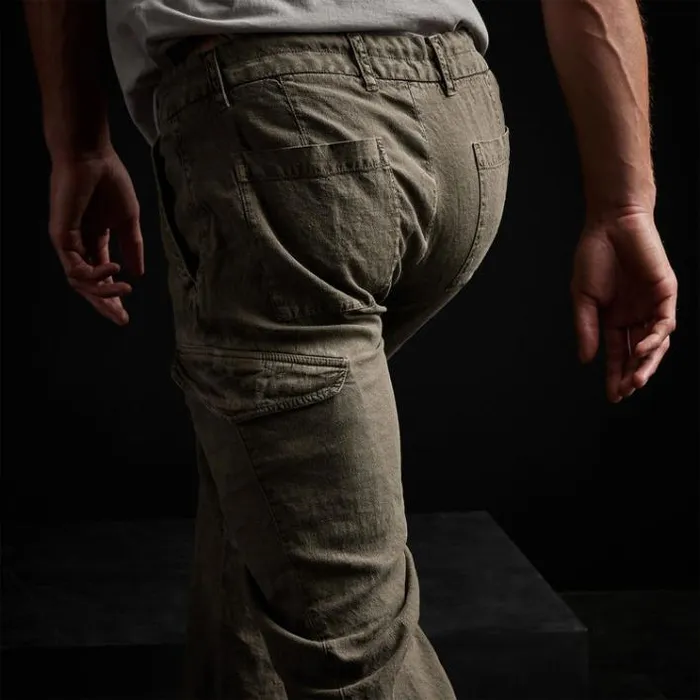 PantsDenim Men James Perse Slub Linen Cargo Pant Platoon Pigment