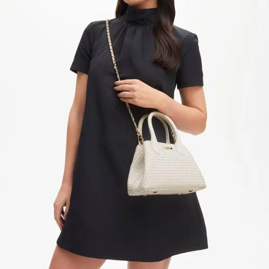 Paris Bag Sugar White Woven Leather Women Aspinal Of London Woven Leather