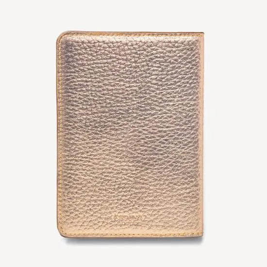 Passport Cover With Card Slots Champagne Pebble Women Aspinal Of London Passport Covers