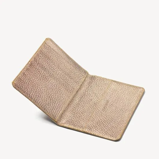 Passport Cover With Card Slots Champagne Pebble Women Aspinal Of London Passport Covers