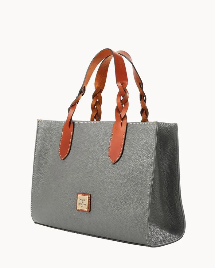 Pebble Grain Gia Satchel Slate Women Dooney and Bourke Satchels Pebble Grain Gia Satchel Slate Women Dooney and Bourke Satchels