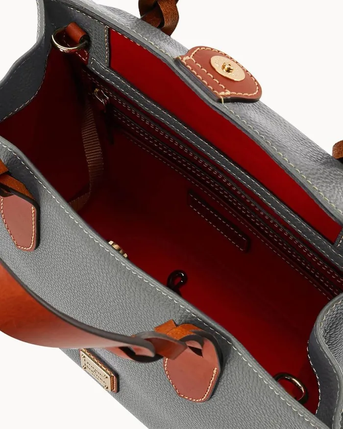 Pebble Grain Gia Satchel Slate Women Dooney and Bourke Satchels Pebble Grain Gia Satchel Slate Women Dooney and Bourke Satchels