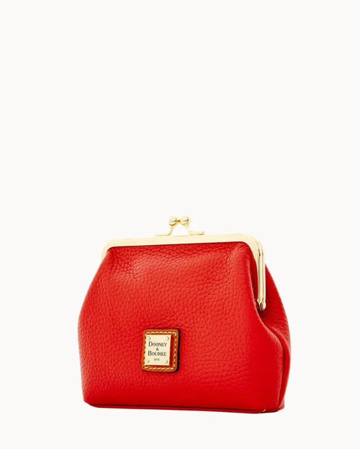 Pebble Grain Large Framed Purse Red Women Dooney and Bourke Wallets Pebble Grain Large Framed Purse Red Women Dooney and Bourke Wallets