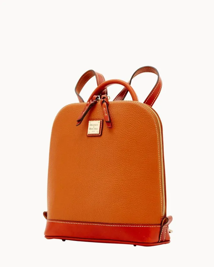 Pebble Grain Zip Pod Backpack Caramel Women Dooney and Bourke Backpacks Pebble Grain Zip Pod Backpack Caramel Women Dooney and Bourke Backpacks