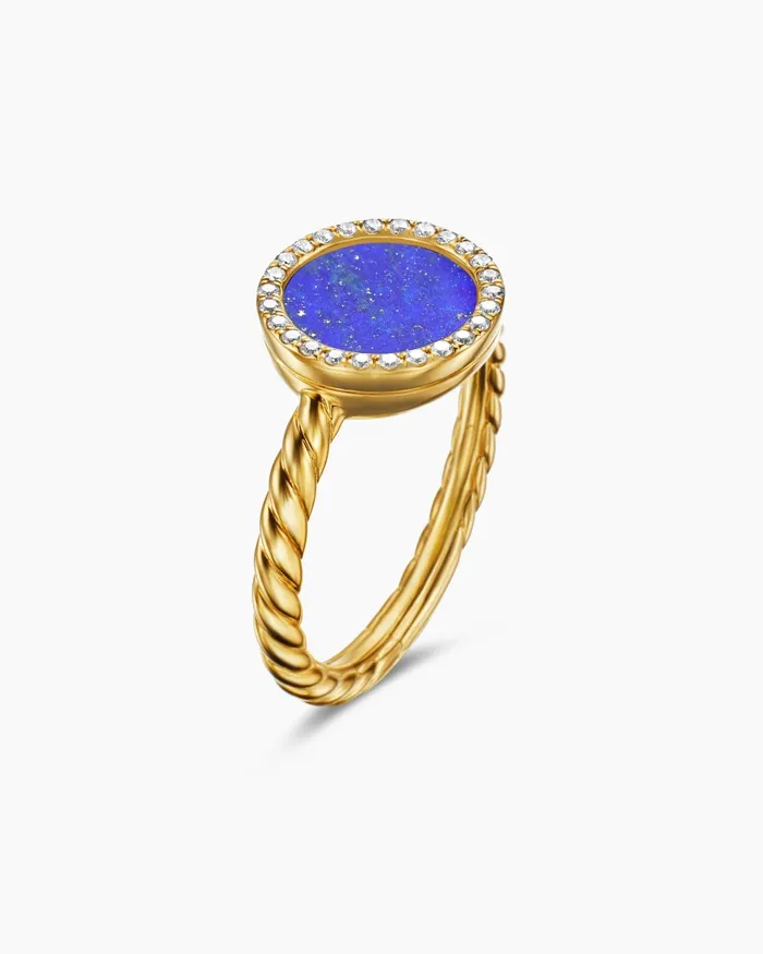 Petite DY Elements Ring In 18K Yellow Gold With Diamonds 113mm Women David Yurman Petite Petite DY Elements Ring In 18K Yellow Gold With Diamonds 113mm Women David Yurman Petite