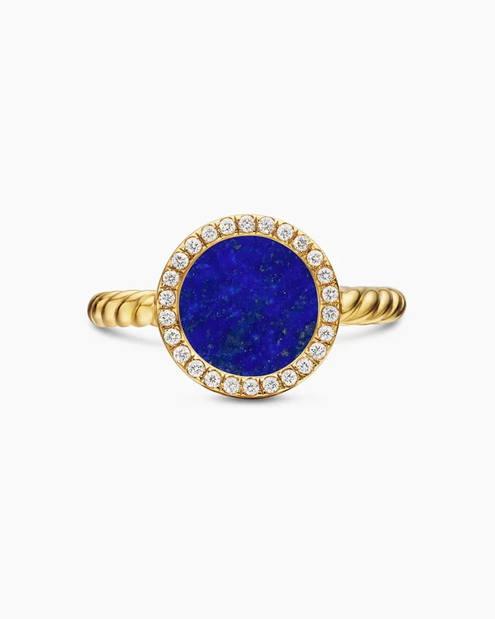 Petite DY Elements Ring In 18K Yellow Gold With Diamonds 113mm Women David Yurman Petite Petite DY Elements Ring In 18K Yellow Gold With Diamonds 113mm Women David Yurman Petite