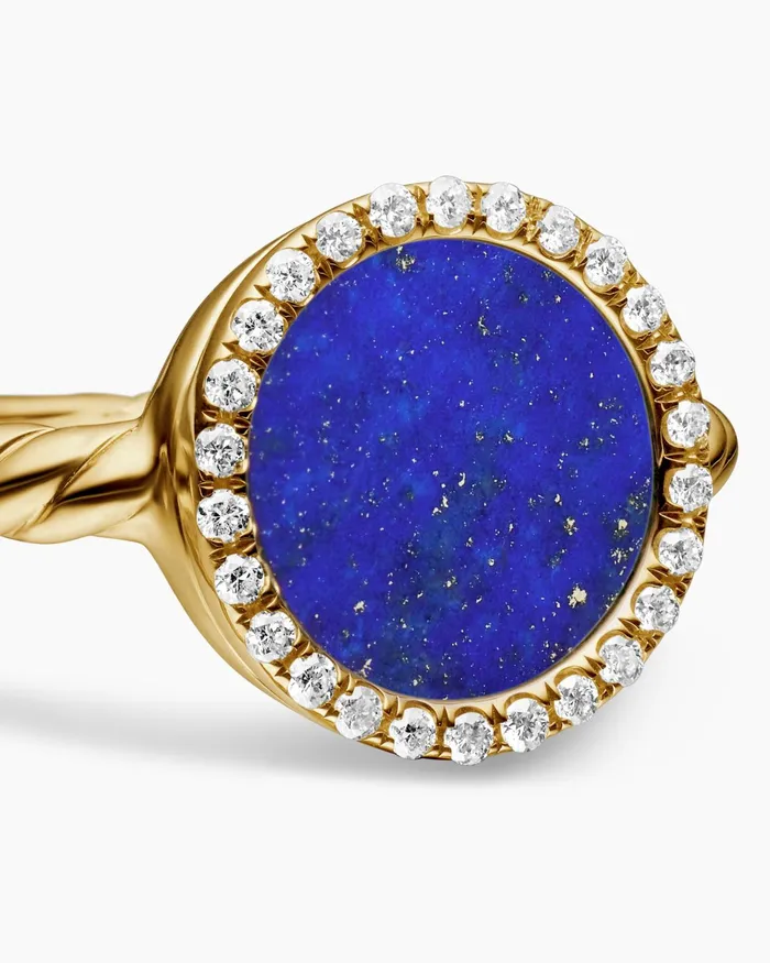 Petite DY Elements Ring In 18K Yellow Gold With Diamonds 113mm Women David Yurman Petite Petite DY Elements Ring In 18K Yellow Gold With Diamonds 113mm Women David Yurman Petite