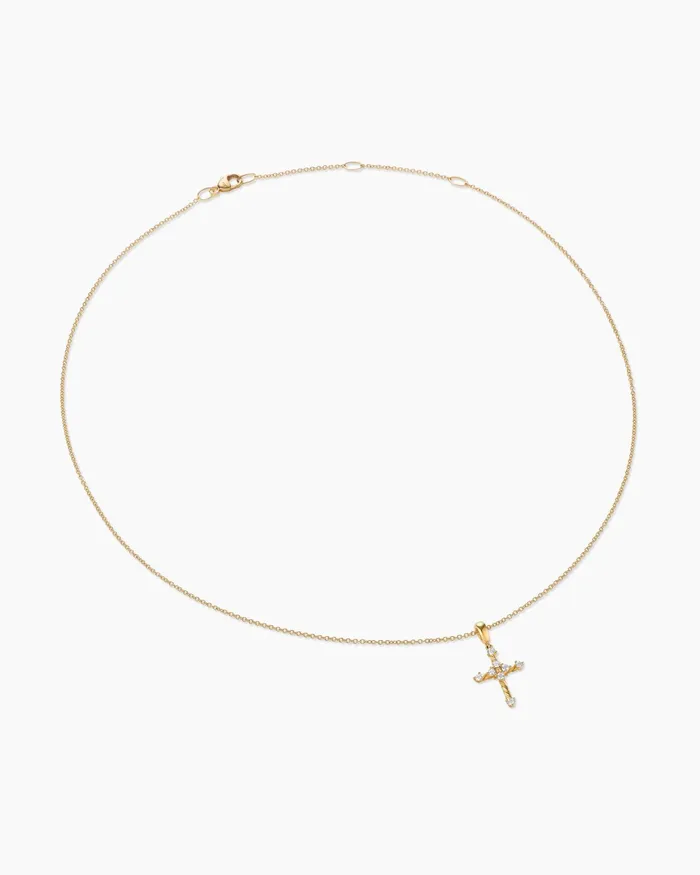 Petite Modern Renaissance Cross Pendant Necklace In 18K Yellow Gold With Diamonds 159mm Women David Yurman Pendant Petite Modern Renaissance Cross Pendant Necklace In 18K Yellow Gold With Diamonds 159mm Women David Yurman Pendant