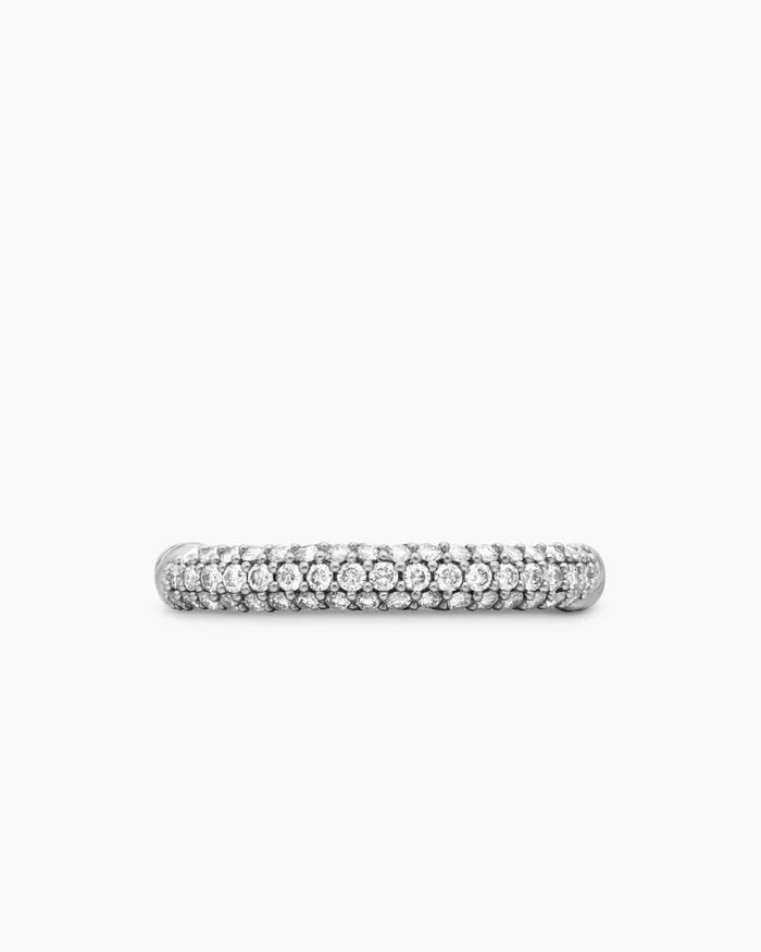 Petite Pav Stack Ring In Sterling Silver 3mm Women David Yurman Petite Petite Pav Stack Ring In Sterling Silver 3mm Women David Yurman Petite
