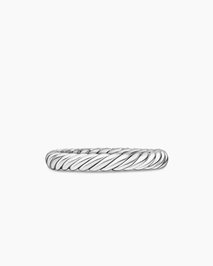 Petite Pav Stack Ring In Sterling Silver 3mm Women David Yurman Petite Petite Pav Stack Ring In Sterling Silver 3mm Women David Yurman Petite