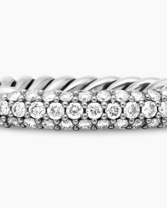 Petite Pav Stack Ring In Sterling Silver 3mm Women David Yurman Petite Petite Pav Stack Ring In Sterling Silver 3mm Women David Yurman Petite