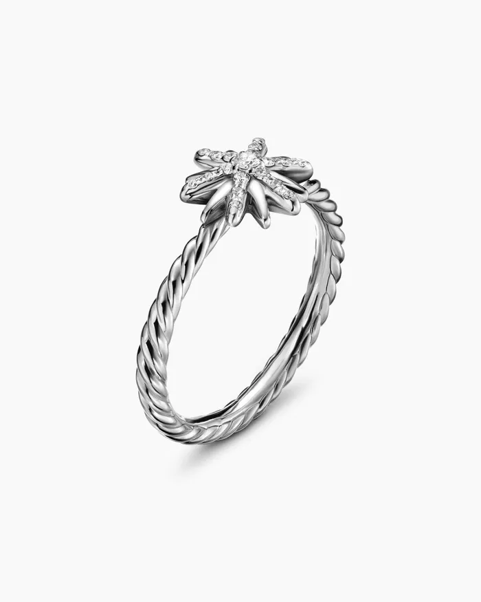 Petite Starburst Ring In Sterling Silver With Diamonds 10mm Women David Yurman Petite Petite Starburst Ring In Sterling Silver With Diamonds 10mm Women David Yurman Petite