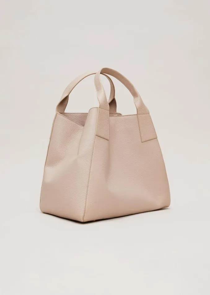 Phase Eight Bags and Clutches Large Leather Tote Bag Neutral 8211 Women