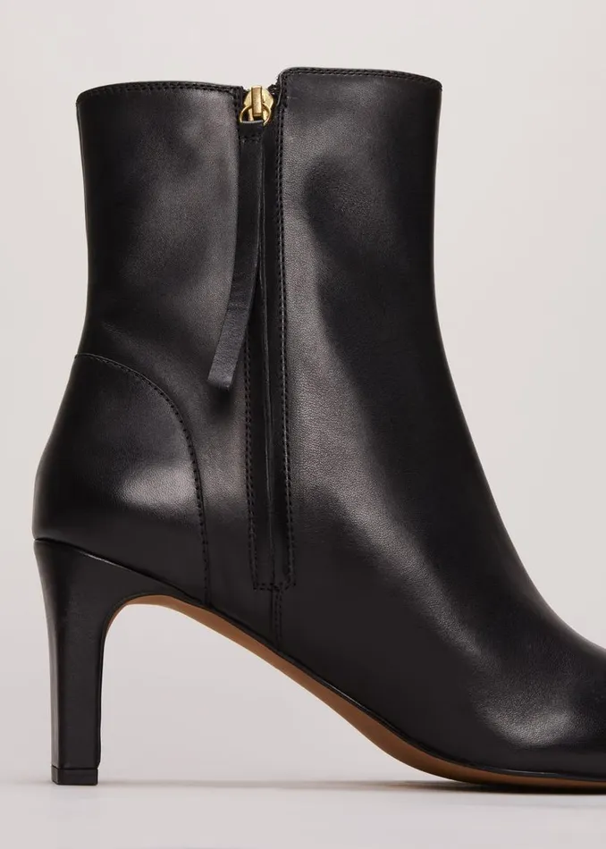 Phase Eight Boots Black Leather Ankle Boots Black 8211 Women