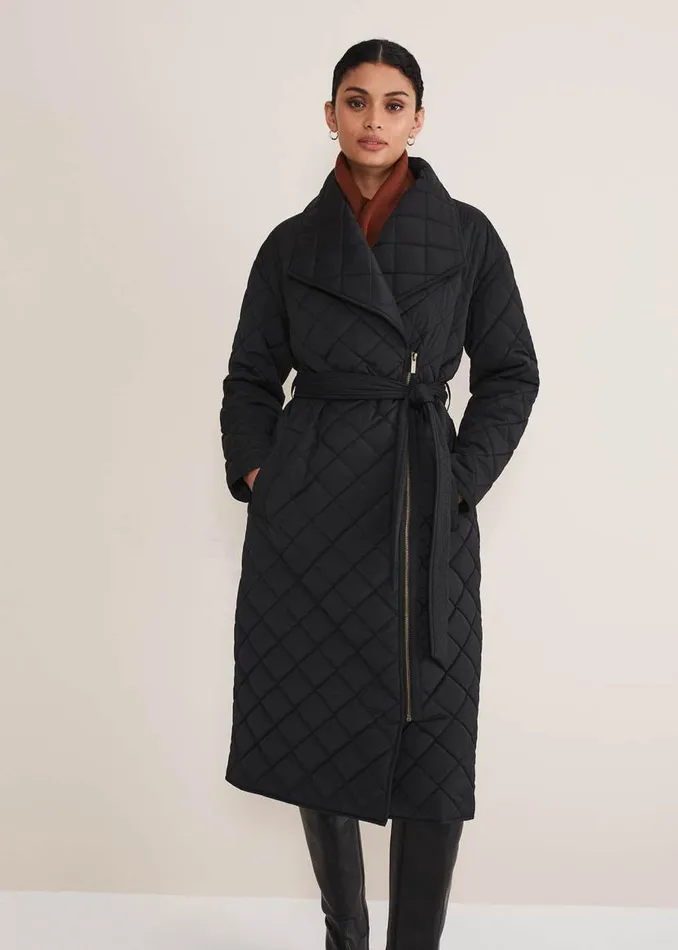 Phase Eight Coats Nila Quilted Puffer Coat Black 8211 Women