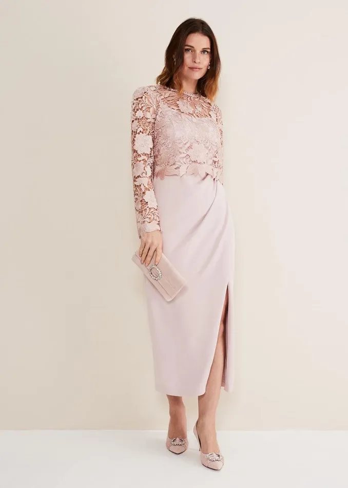Phase Eight Dresses Adeline Double Layer Maxi Dress Antique Rose 8211 Women