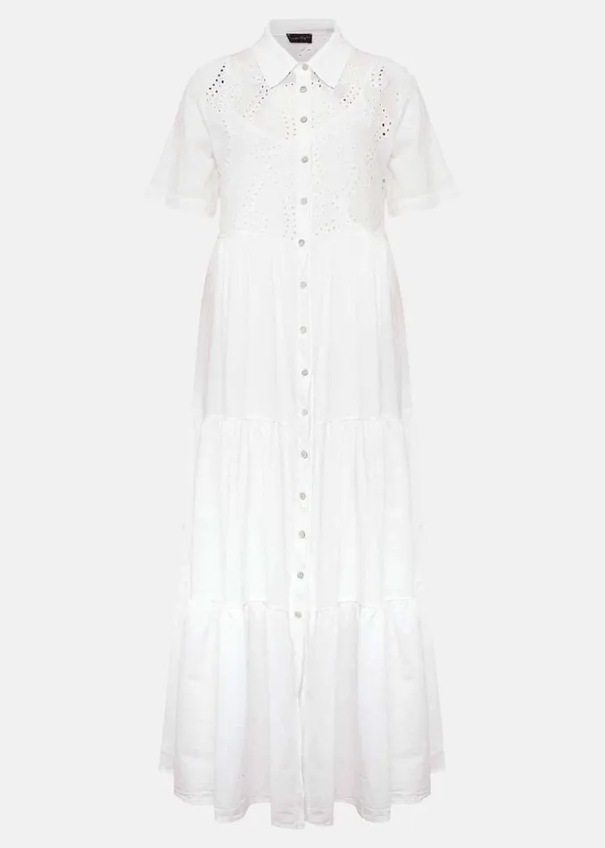 Phase Eight Dresses Alys Shirt Midaxi Dress White 8211 Women