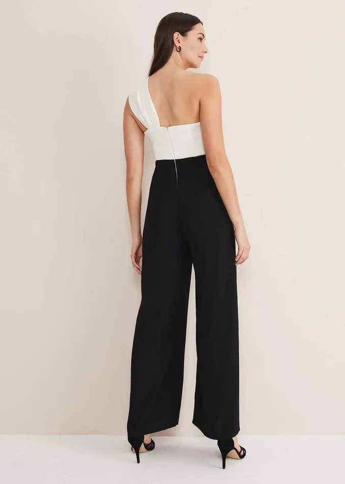 Phase Eight Dresses Amethyst Bandeau Jumpsuit Oysterblack 8211 Women